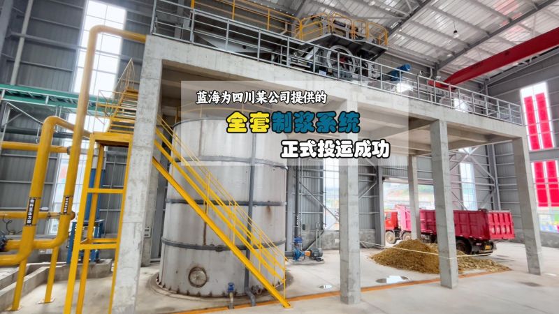 蓝海为四川某公司提供的全套制浆系统
